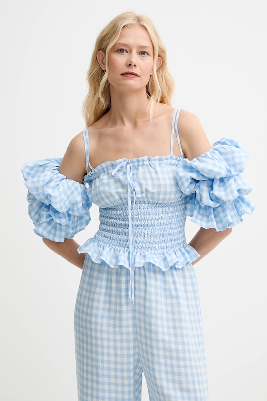 

Льняная блузка The Sleeper, синий