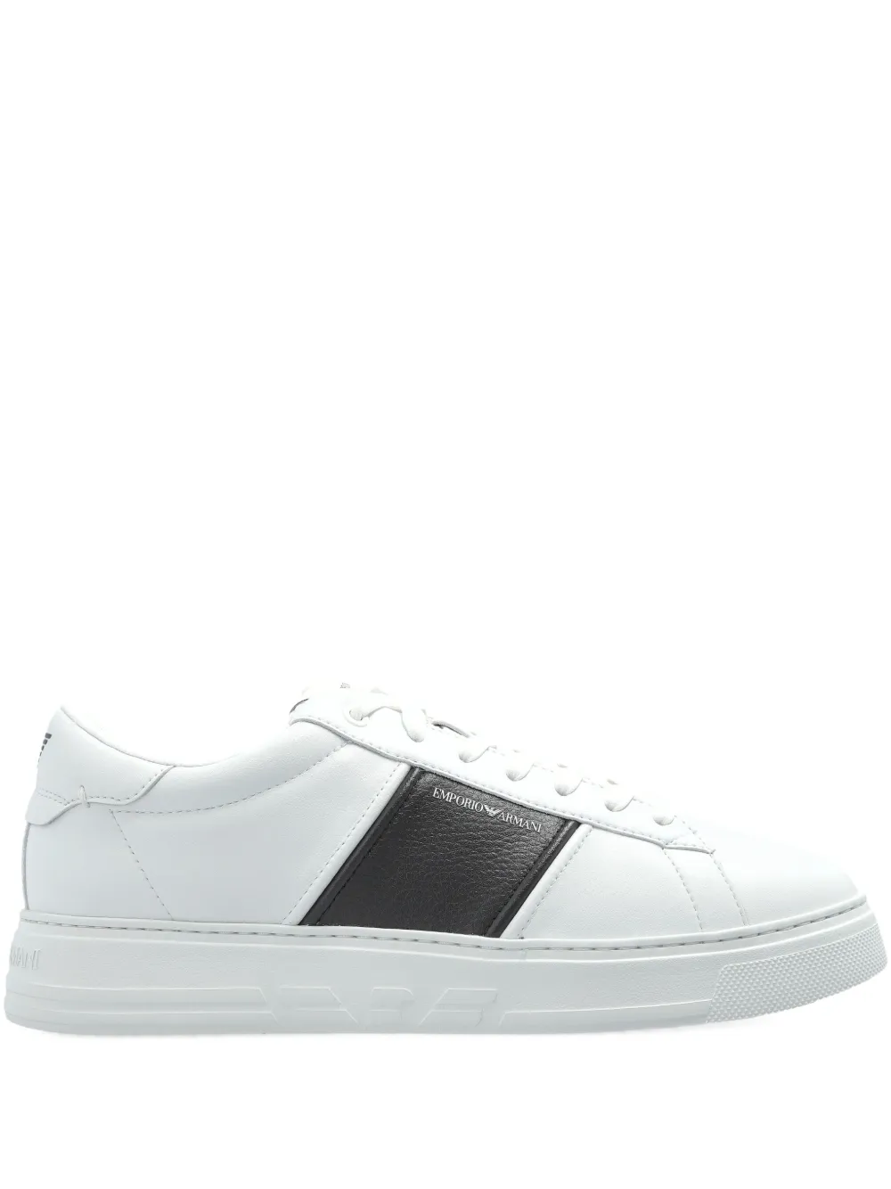 

Кроссовки с кожаными вставками EMPORIO ARMANI, белый
