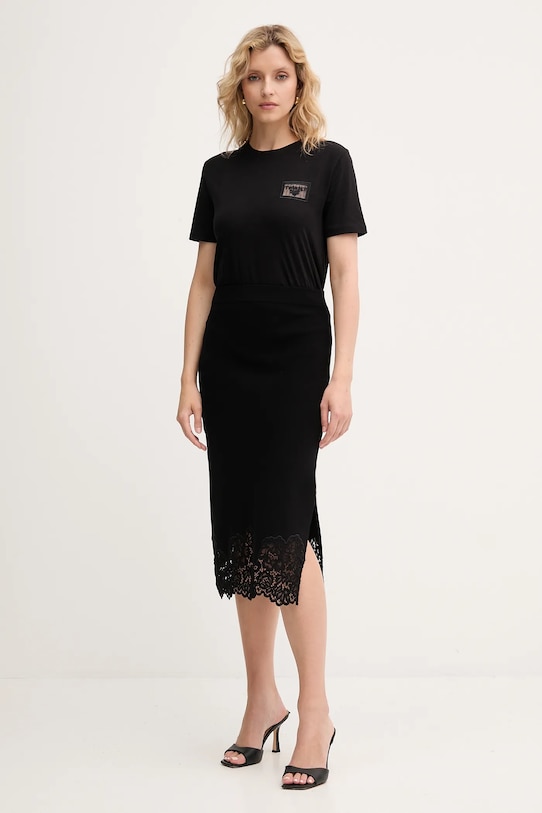 

Хлопковая футболка Twinset, черный