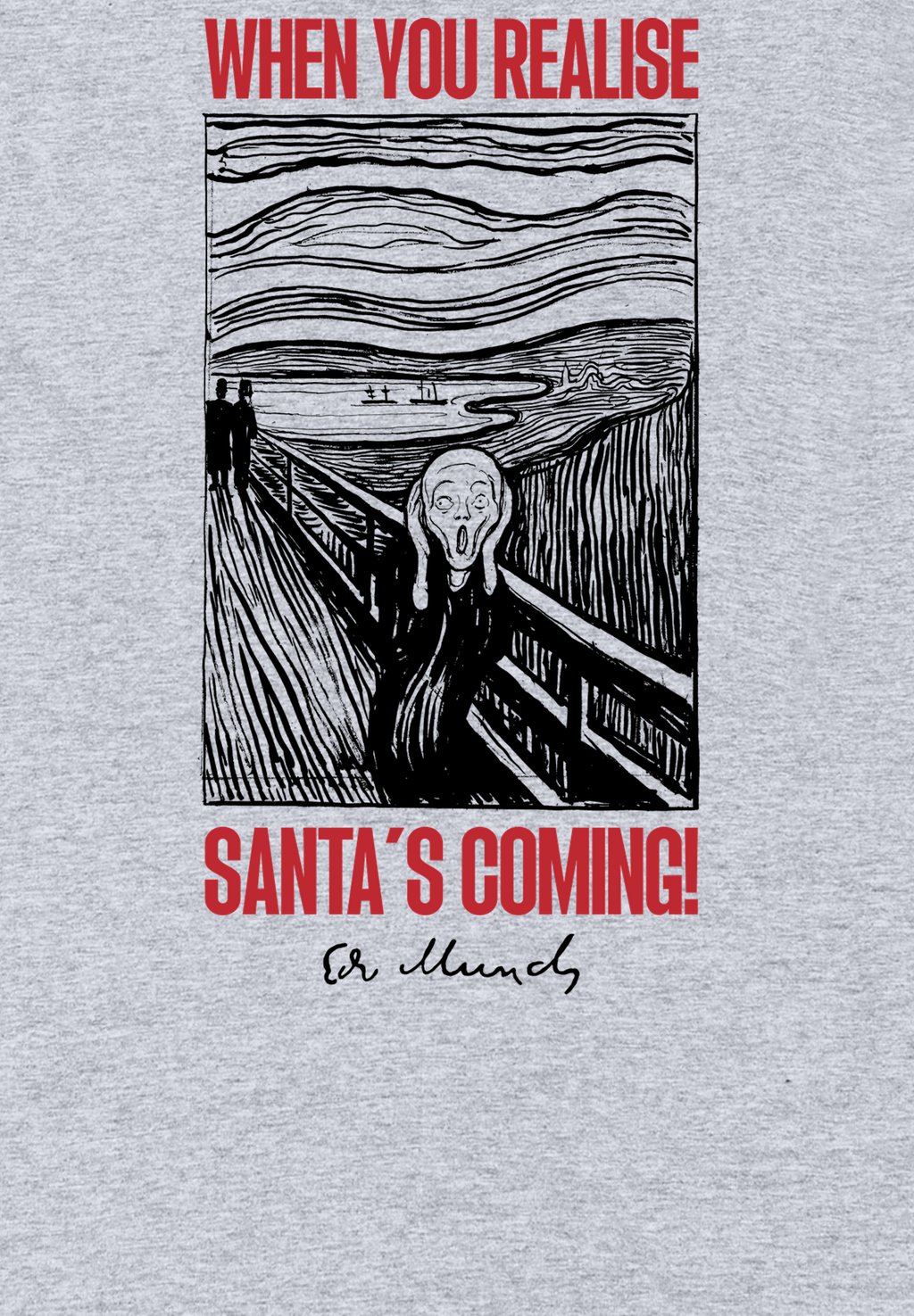 

Толстовка MUNCH SANTA S COMING apoh London, серый