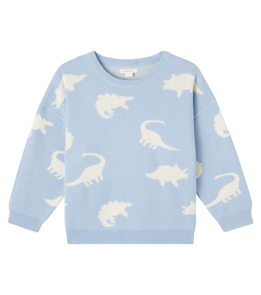 

Свитер из хлопкового жаккарда Lapis Konges Sløjd, Dino Mist