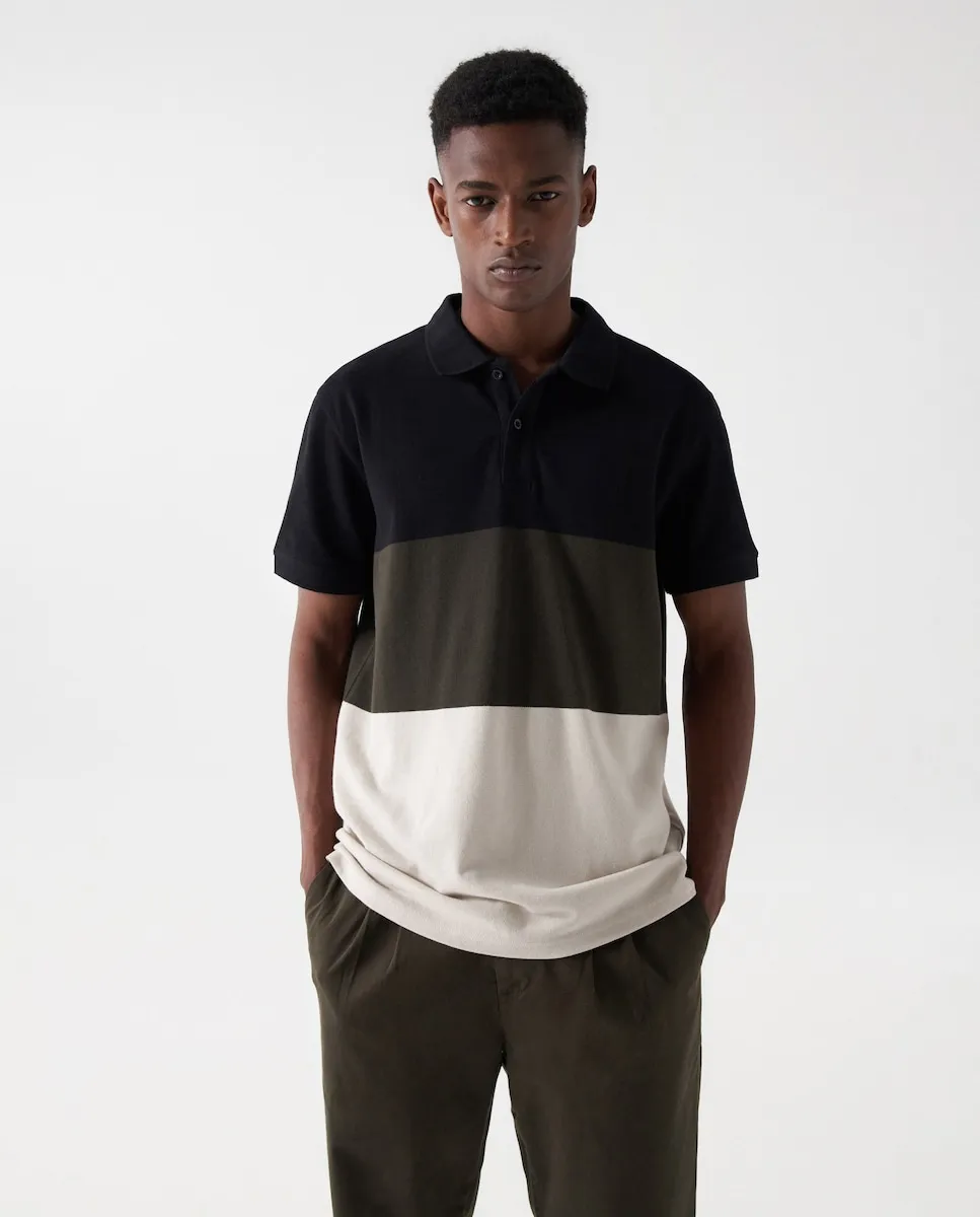 

Мужская разноцветная рубашка поло с коротким рукавом Salsa Jeans