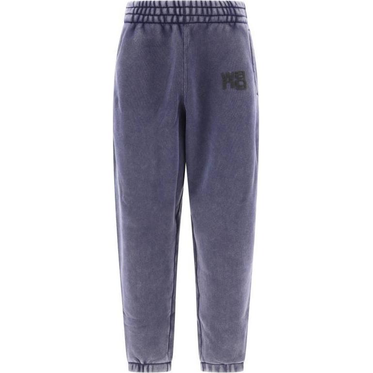 

Alexander Wang Спортивные брюки T By Essential Terry Classic Puff Paint Logo, кислотно-черный лед