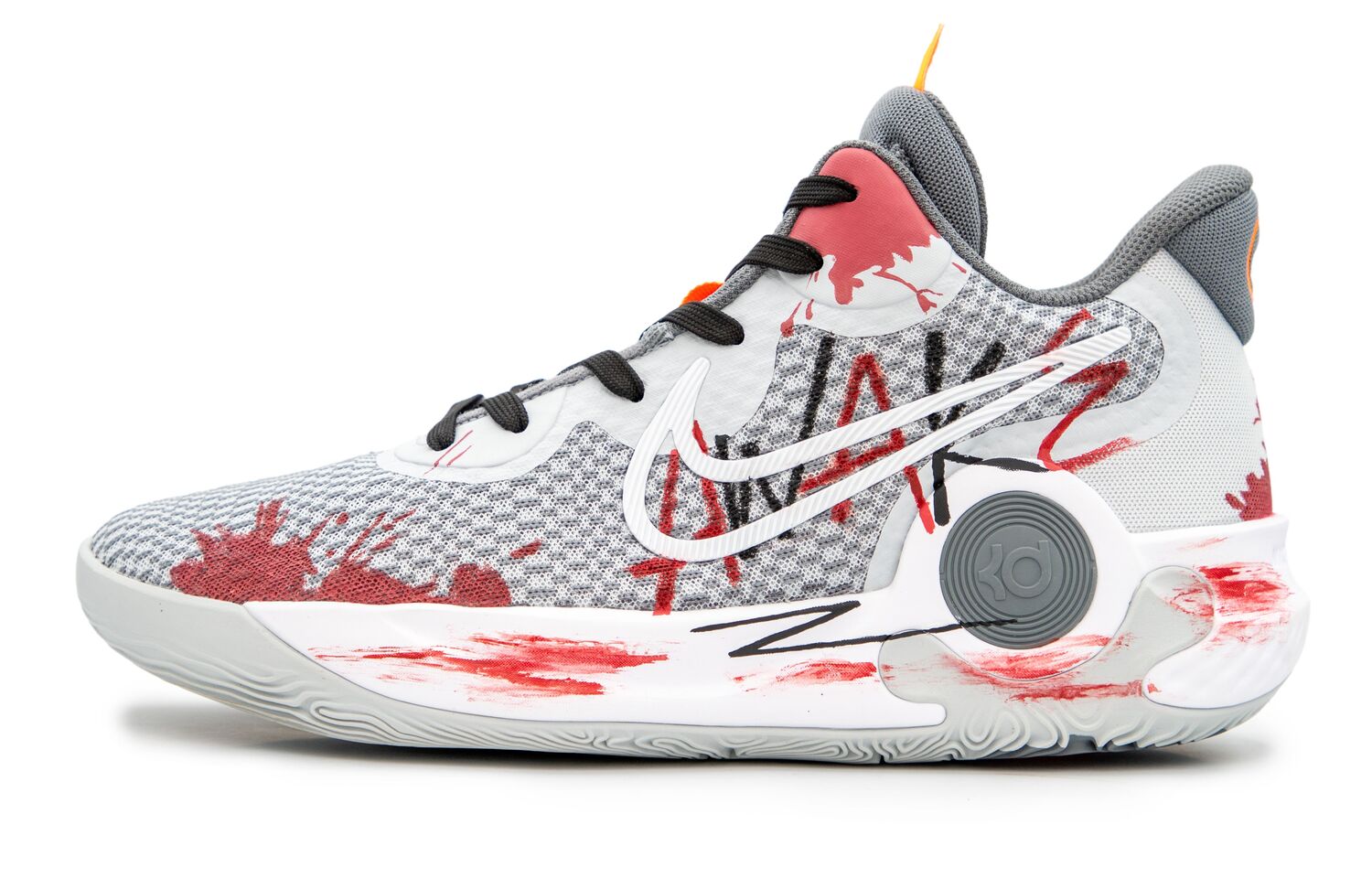 

Nike Кроссовки баскетбольные KD Trey 5 IX Fiery Courage противоскользящие износостойкие мидтоп унисекс серо-красные, цвет Gray Red