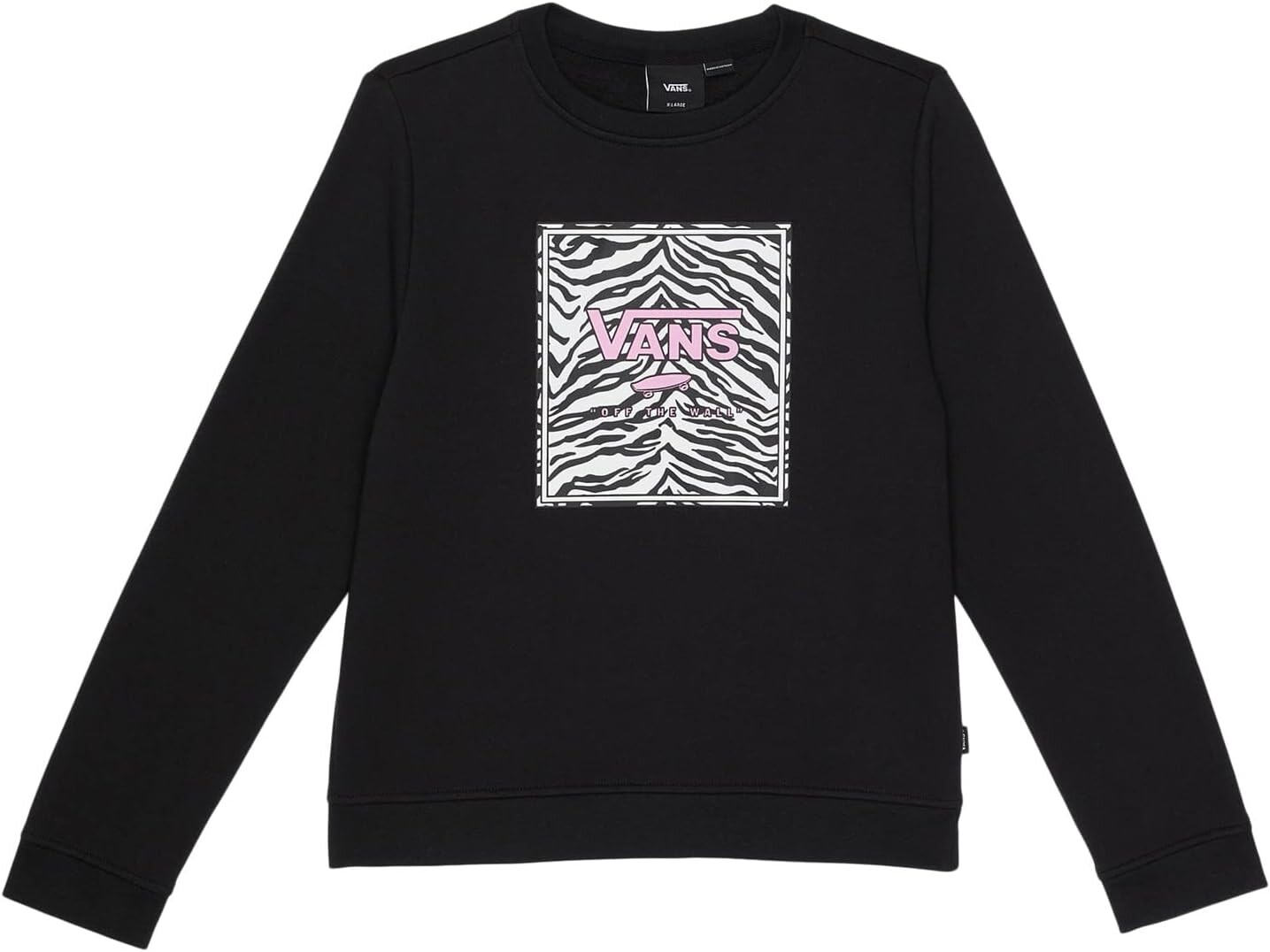 

Толстовка Vans Kids Zebra Daze Box Logo Crew, черный