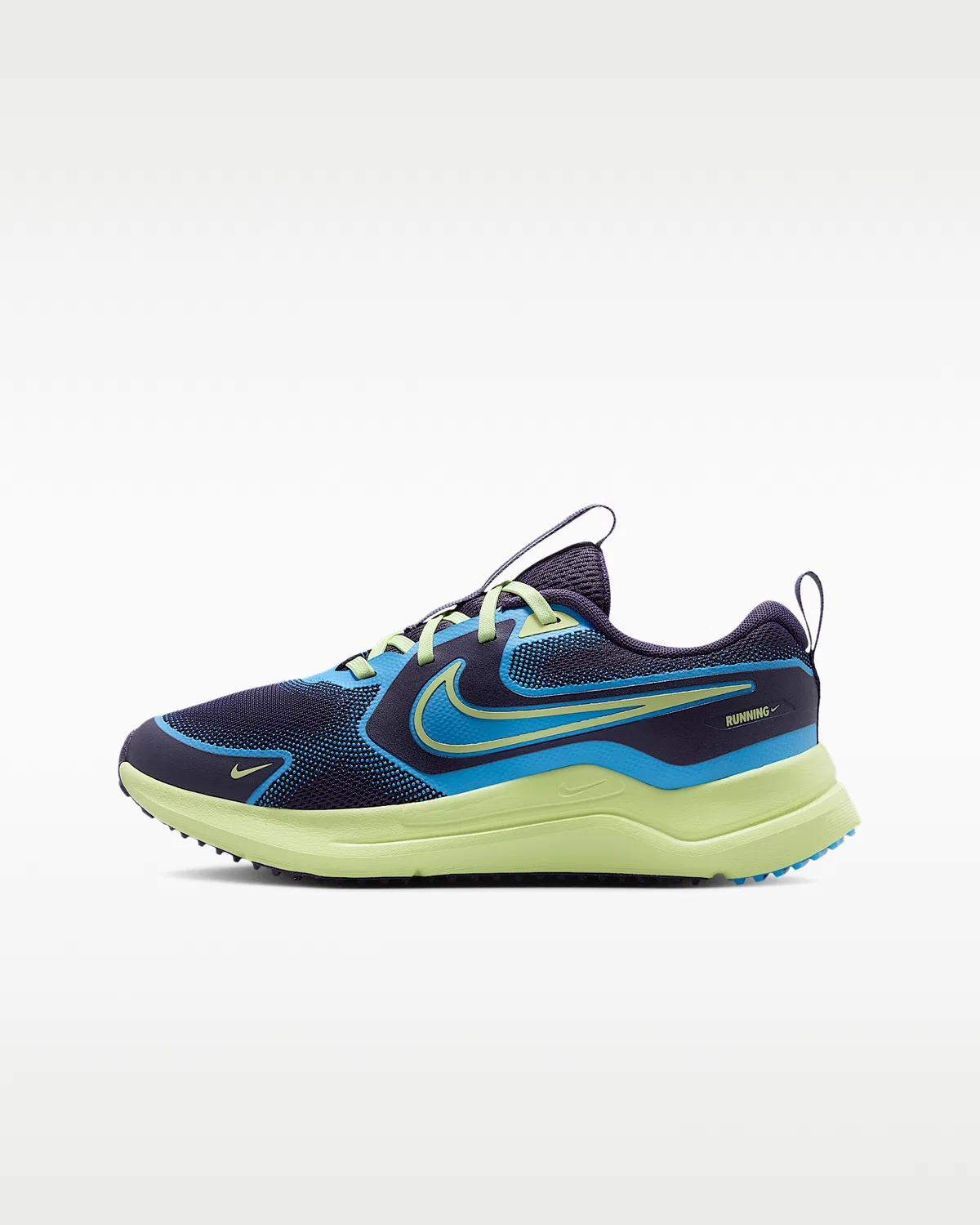 Детские кроссовки Nike Cosmic Runner, Dark Raisin/Light Liquid Lime/White/University Blue