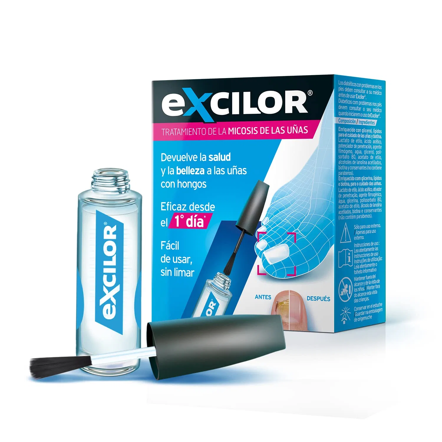 Лак для ногтей «ESMALTE ONIMICOSIS UÑAS» от EXCILOR 3.3 мл Excilor