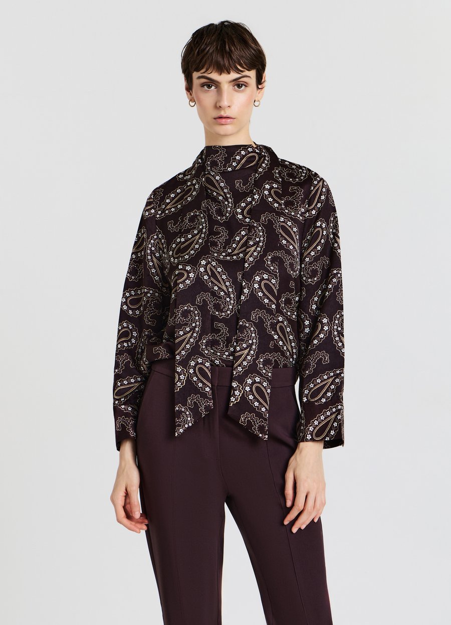 

Блуза Calliope CRAVATTINO FANTASIA, Var Marrone Scuro/Dark Brown