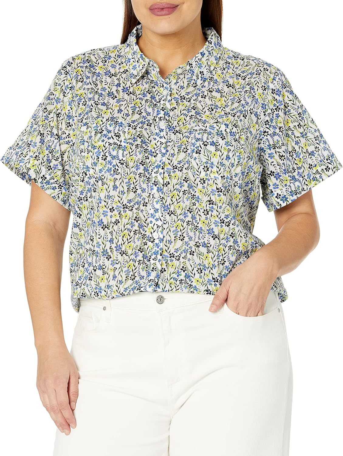 

Женская рубашка с коротким рукавом Tommy Hilfiger Camp, Wht/Prov