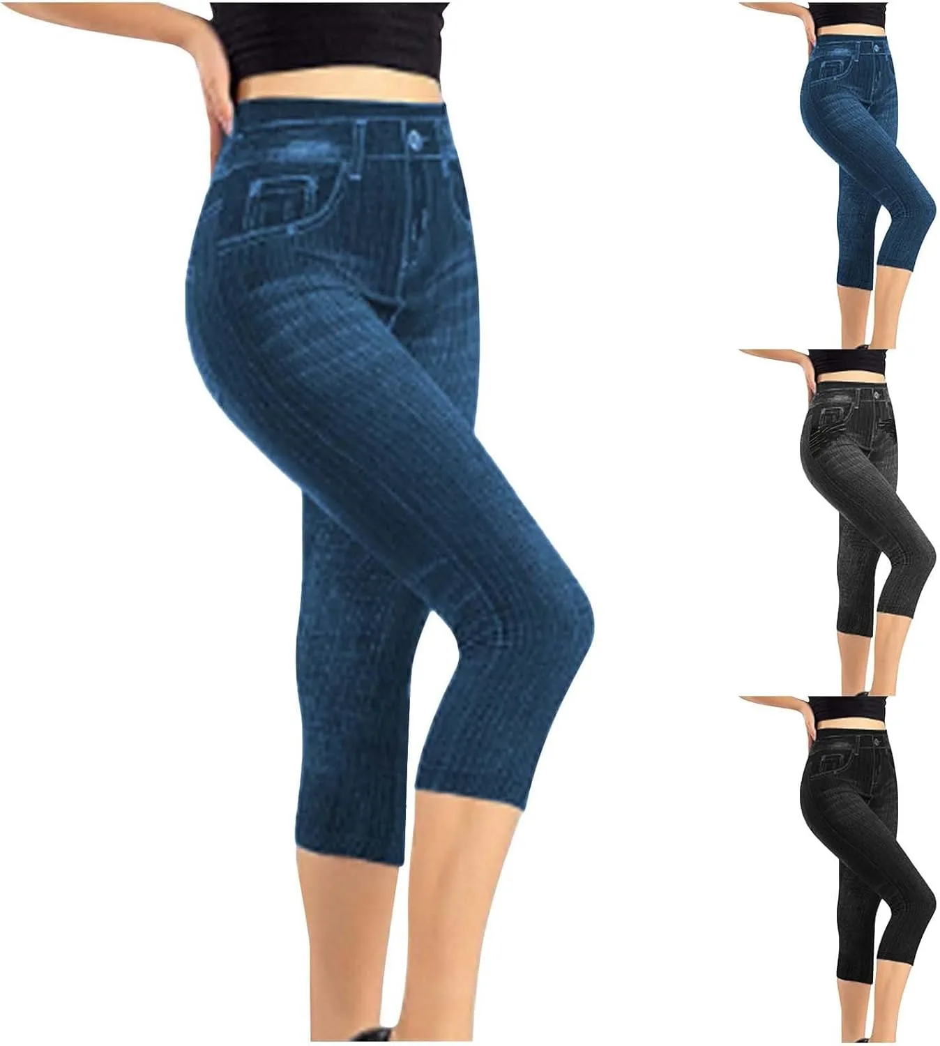 

Джинги для женщин с карманами, стрейч, деним