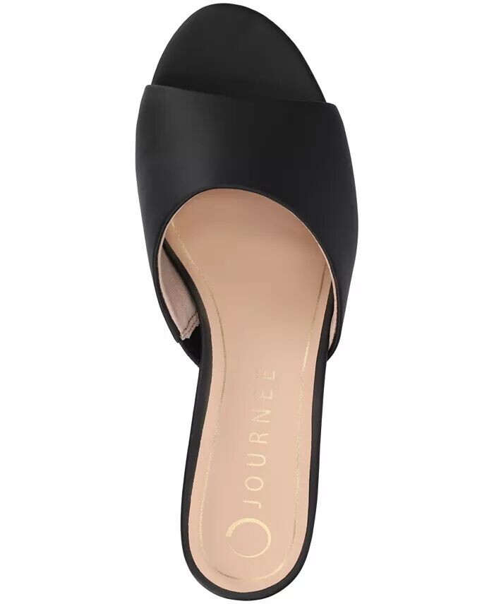 Женские босоножки-платья Jeylah Slip On Single Band на каблуке-рюмочке Journee Collection, черный — фото 4