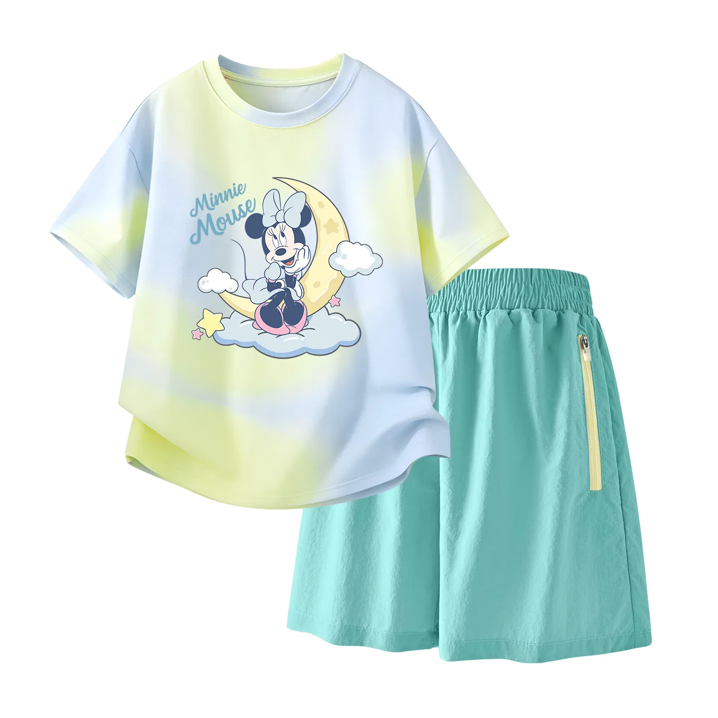 Детский спортивный костюм Casual Sportswear 2 Piece Set Disney, Di Leisure Twilight Blue+Solid Color Camellia Green — фото 3