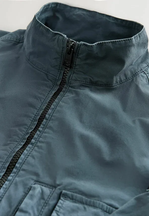 Куртка джинсовая Regular fit zip through Next, синий — фото 4