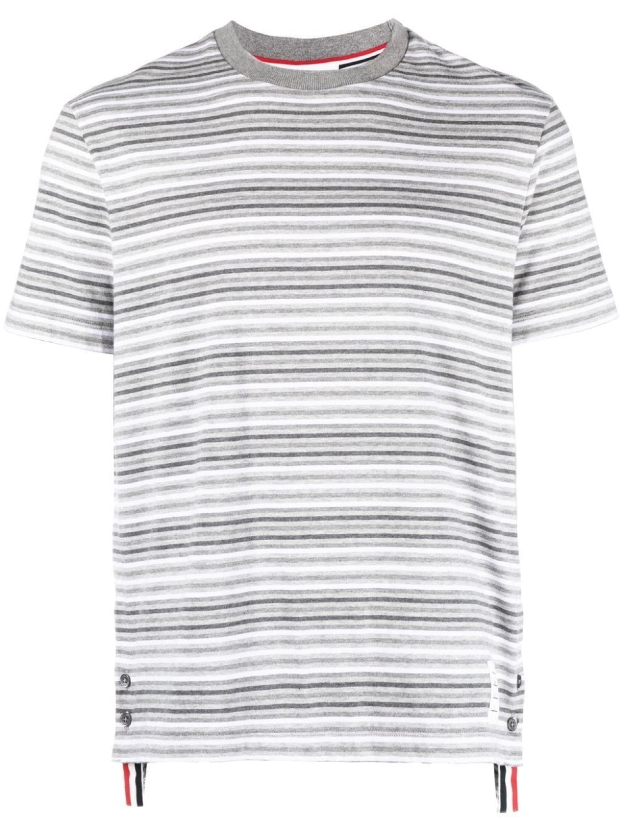 

Thom Browne striped cotton T-shirt, серый