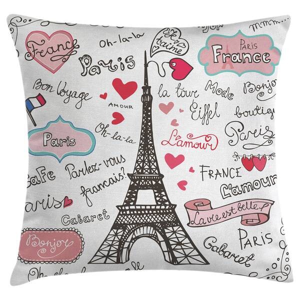 

Наволочка twentyfour Paris, 40 см цвет weiß/rosa