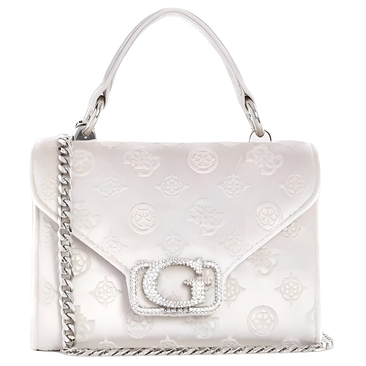 

GUESS Серебряная тканевая сумка-конверт среднего размера, Silver