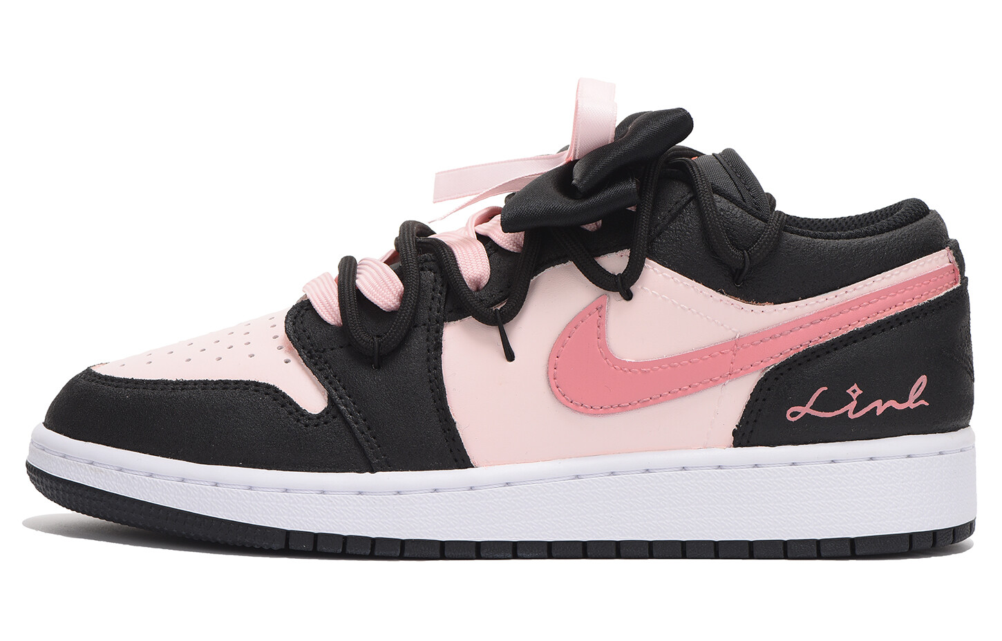 Кроссовки Air Jordan 1 Vintage Basketball Shoes Women's Low-Top Pink — фото 2
