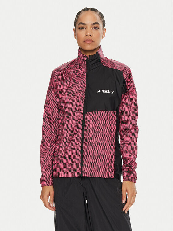 

Беговая куртка стандартного кроя Adidas, розовый
