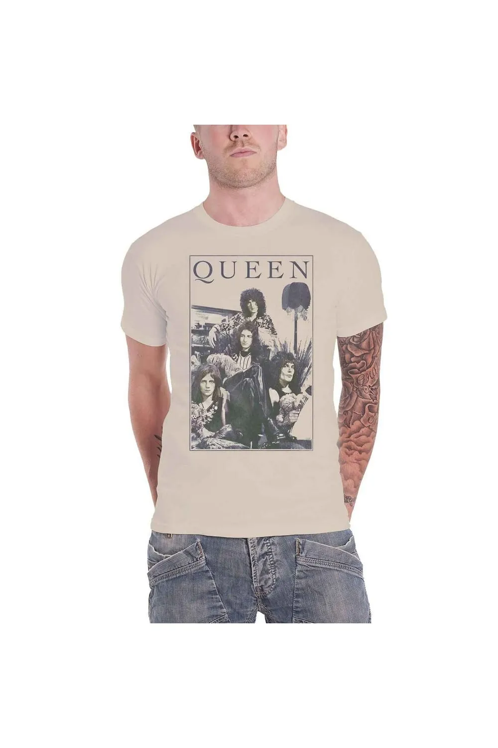 

Футболка с рамкой Queen, коричневый