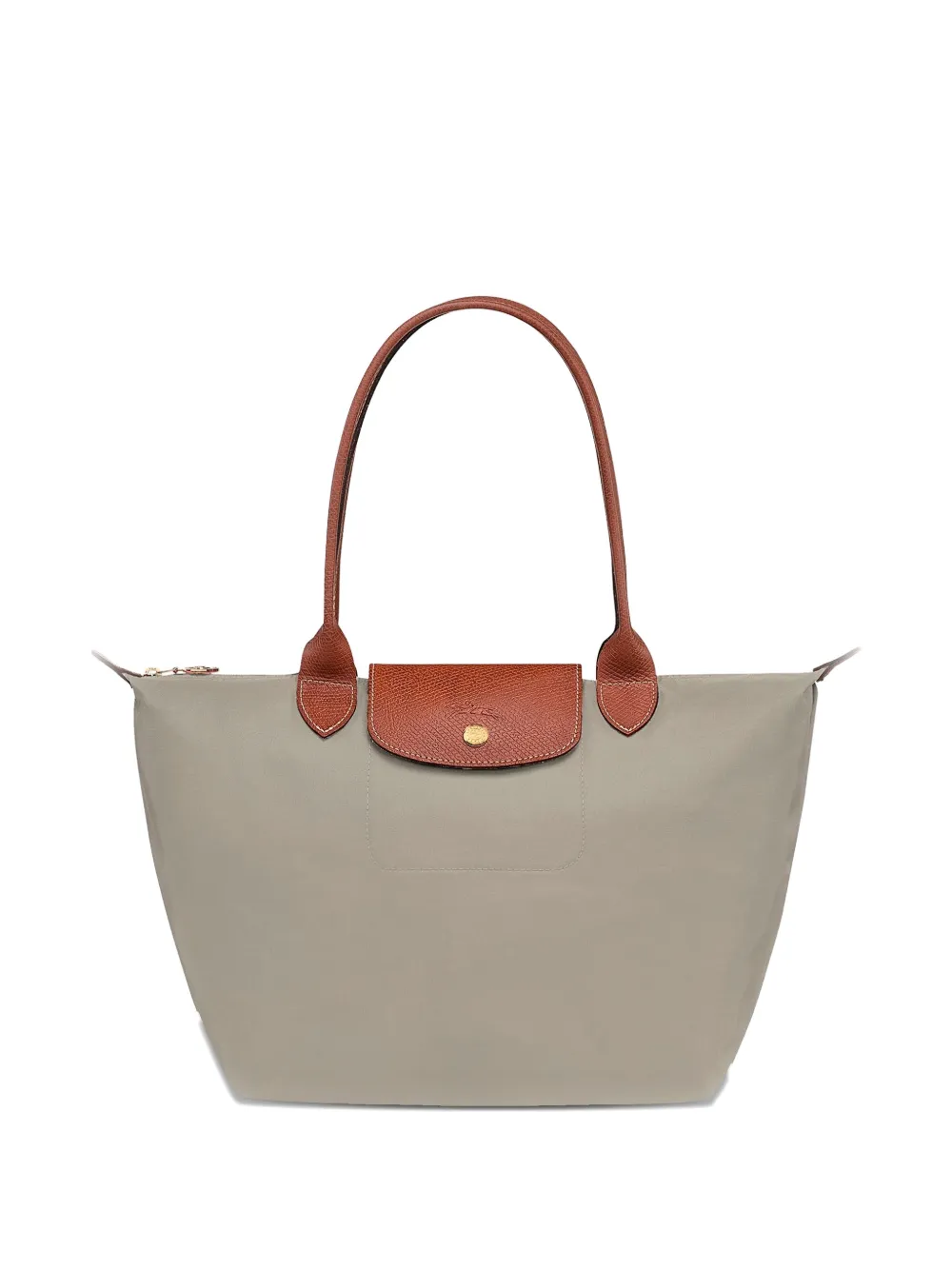 

Сумка-тоут Le Pliage Original с кожаными вставками Longchamp, серый