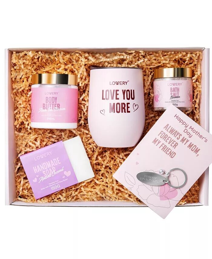 

New Mom Gifts, Подарочный набор для спа-процедур для будущей мамы, Подарочный набор для ванны и тела, 7 предметов Lovery
