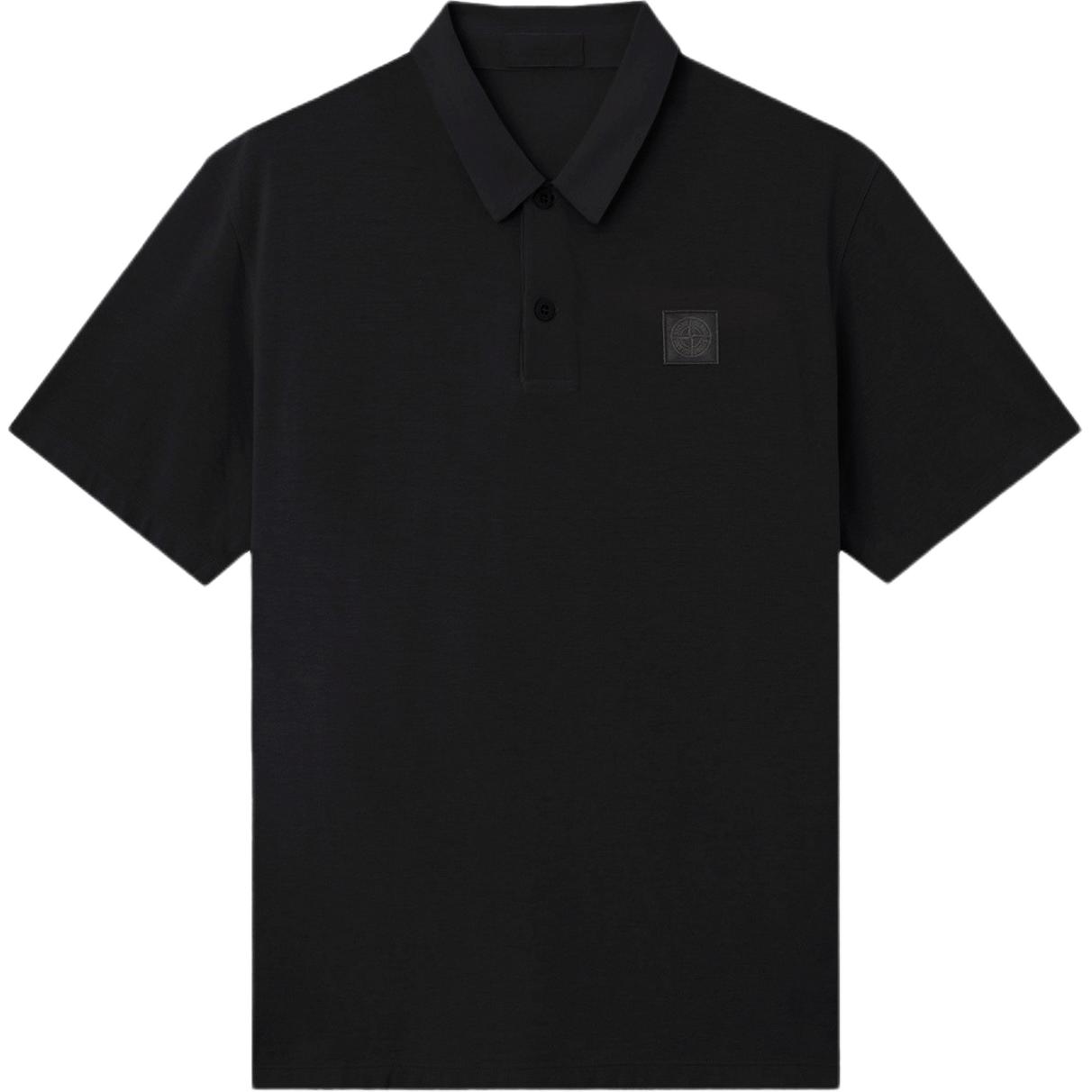 

Поло с коротким рукавом и нашивкой с логотипом STONE ISLAND, черный