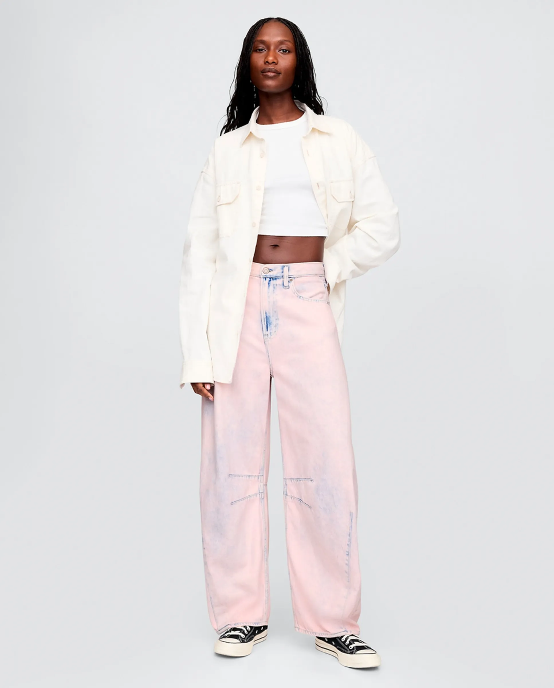 

Женские подкованные джинсы Gap, розовый
