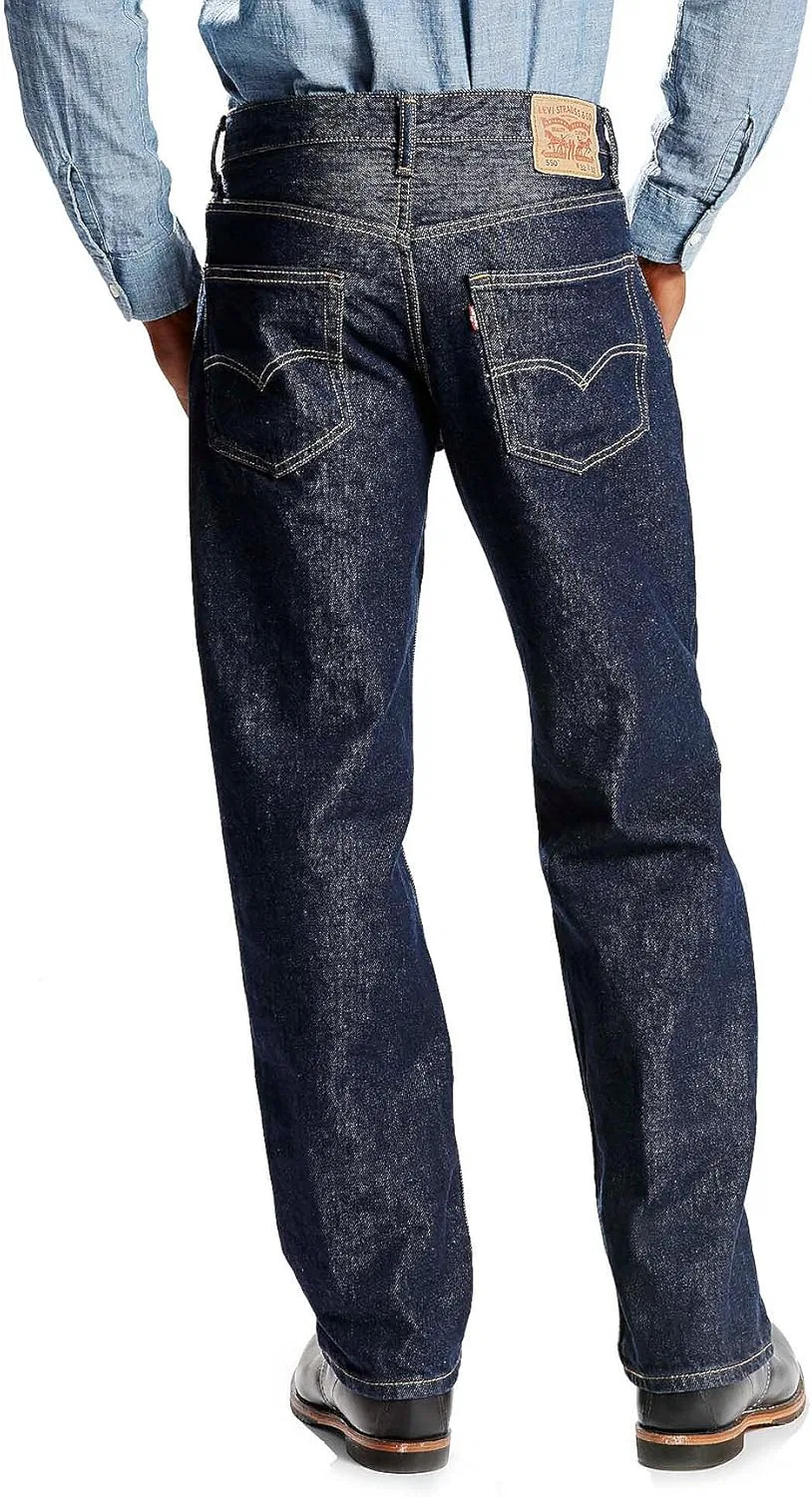 Джинсы Levi's Relaxed Fit, Rinse Dark Wash Stretch — фото 2