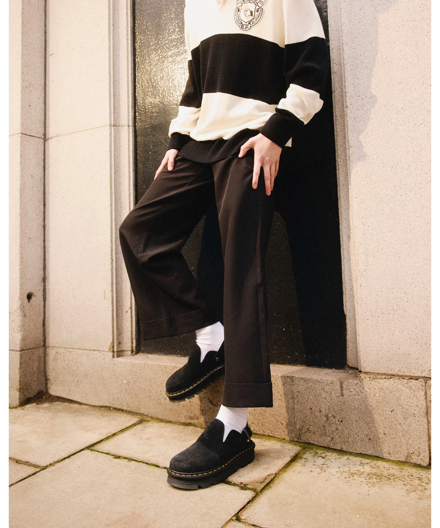 Унисекс мюли Dr. Martens ZEBZAG из замши чёрные — фото 3