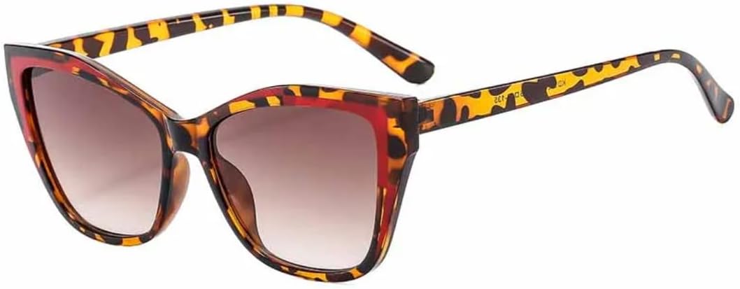 

Винтажные женские солнцезащитные очки «кошачий глаз», роскошные мужские очки в большой оправе для вождения, путешествий, походов, с защитой от УФ-излучения UV400 TVTBBVV, Leopard Gradient Tea