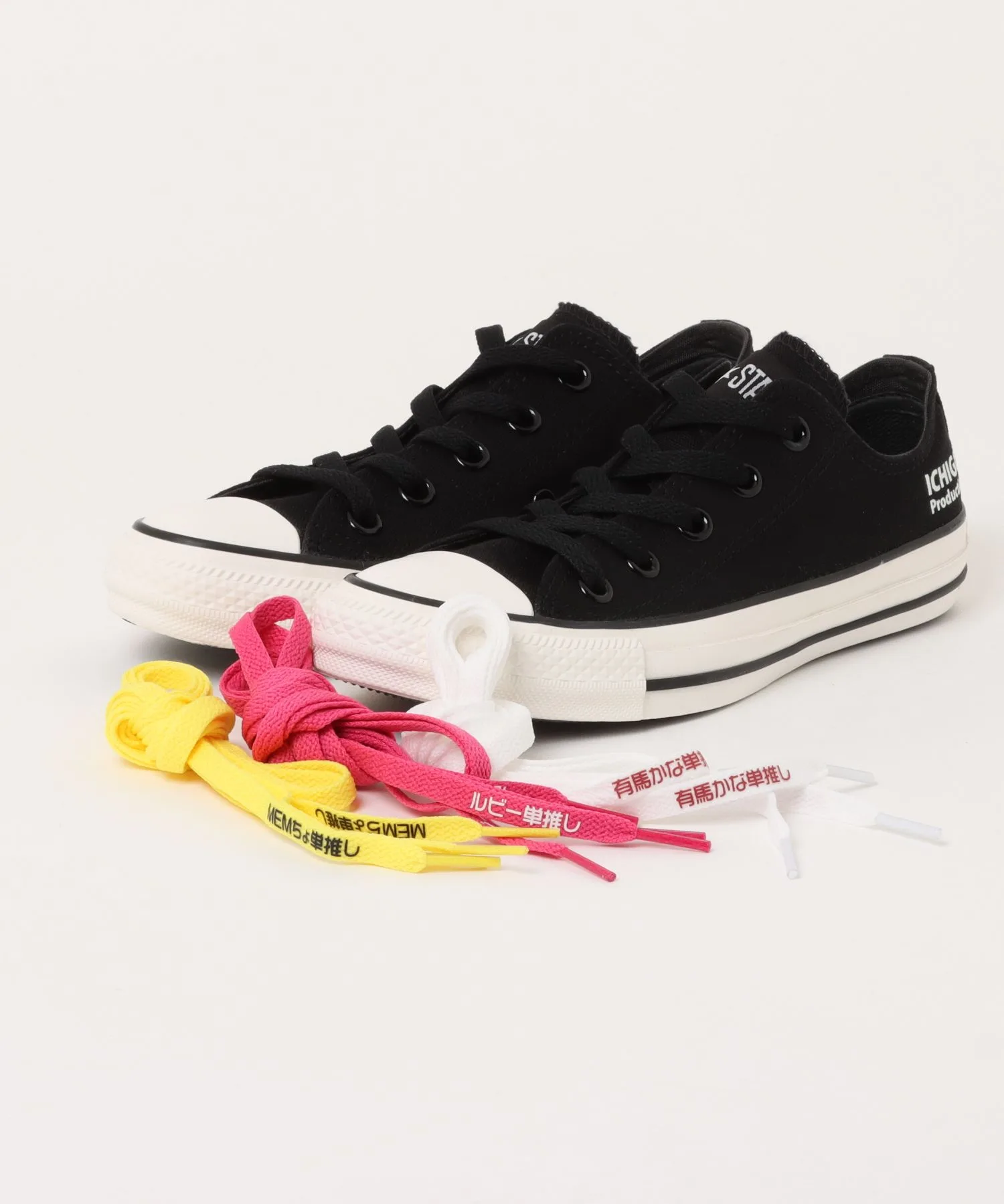 Мужские кеды-коллаборация Converse AS OX Oshi no Ko с принтом B-Komachi чёрные — фото 4