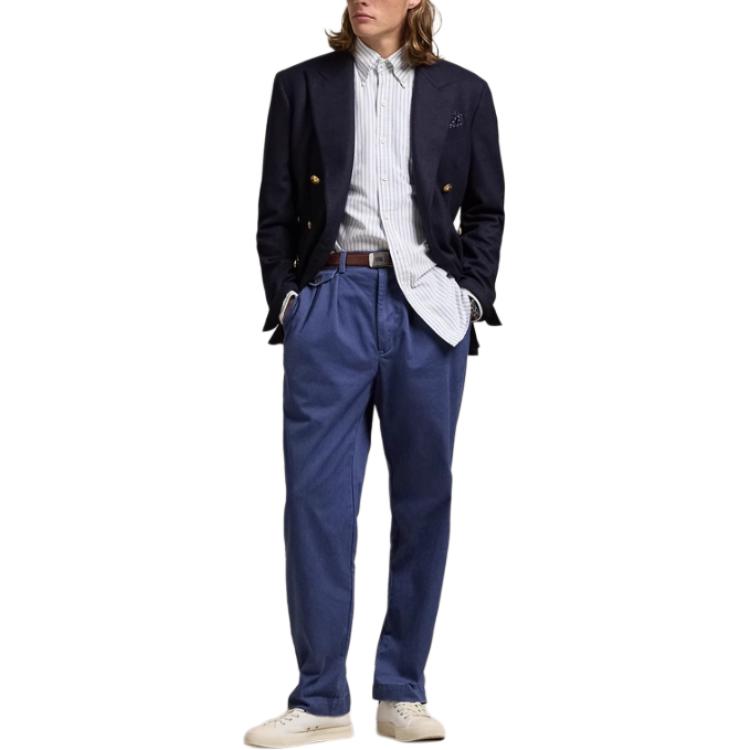 Polo Ralph Lauren Мужские повседневные брюки свободного кроя, размер SS25, синие — фото 4
