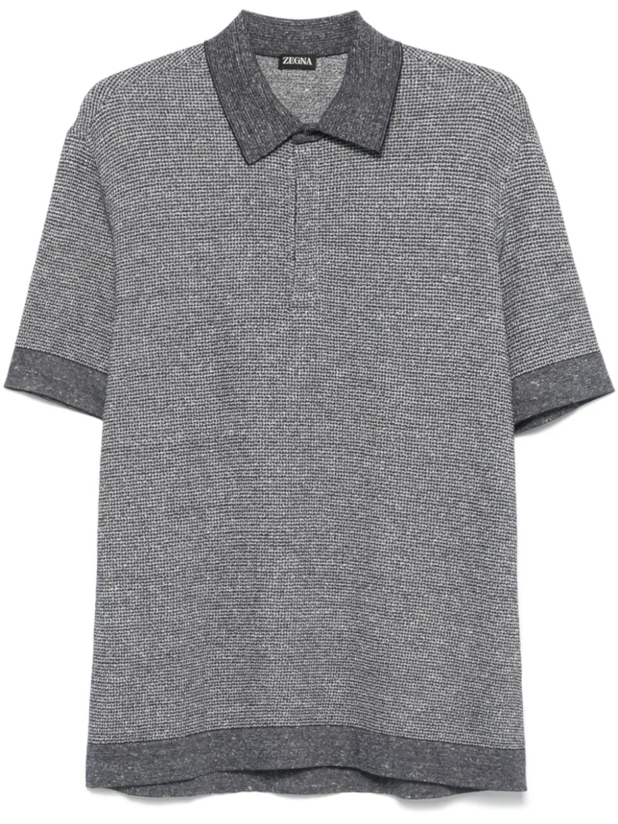 

Жаккардовая рубашка поло с узором Zegna, синий