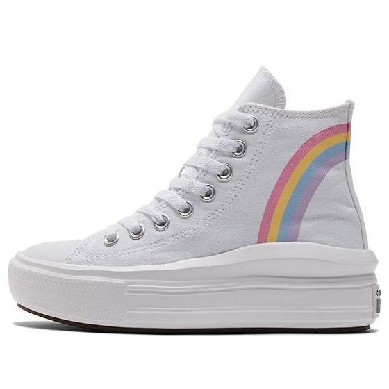 

Кроссовки chuck taylor all star move platform high 'rainbow cloud' Converse, белый