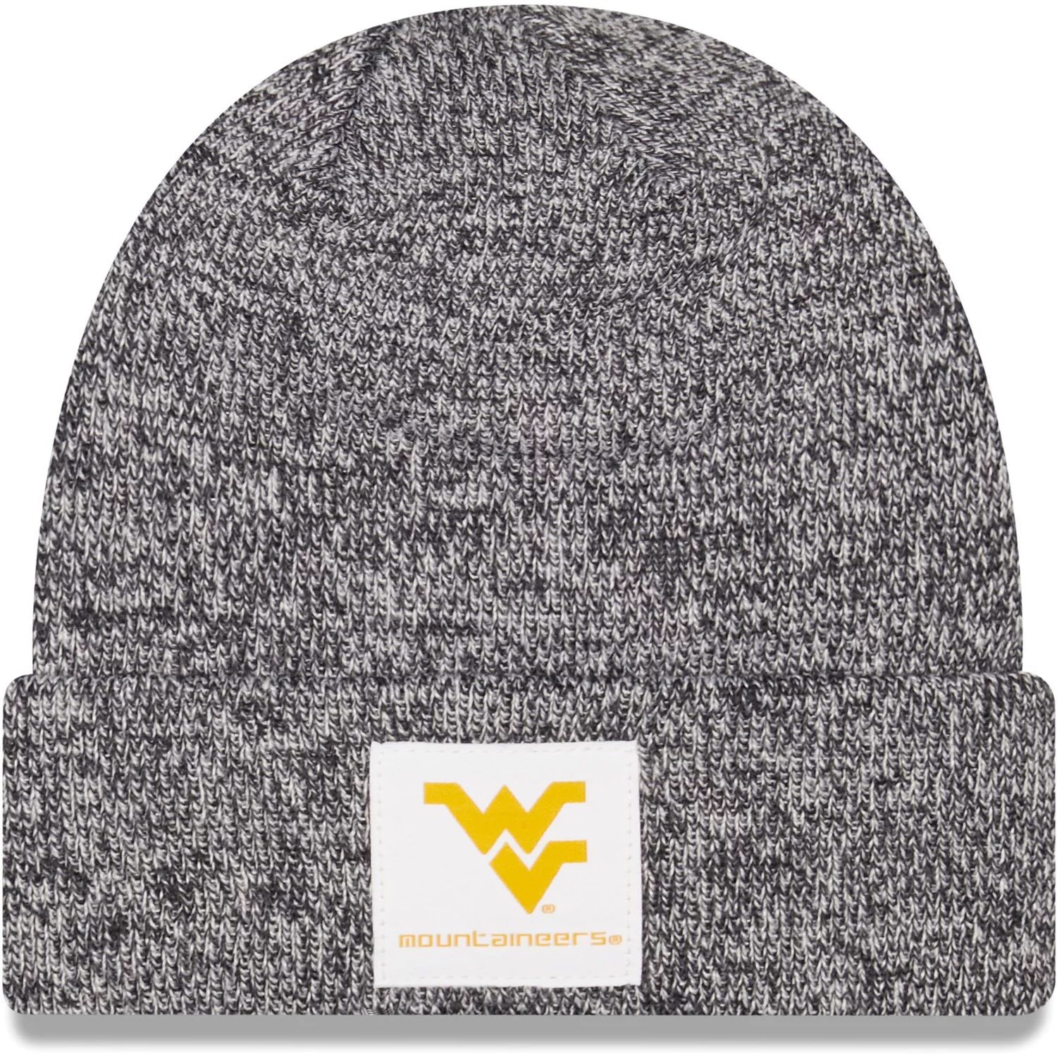 

Мужская вязаная шапка New Era с вереском черного цвета West Virginia Mountaineers Hamilton с манжетами