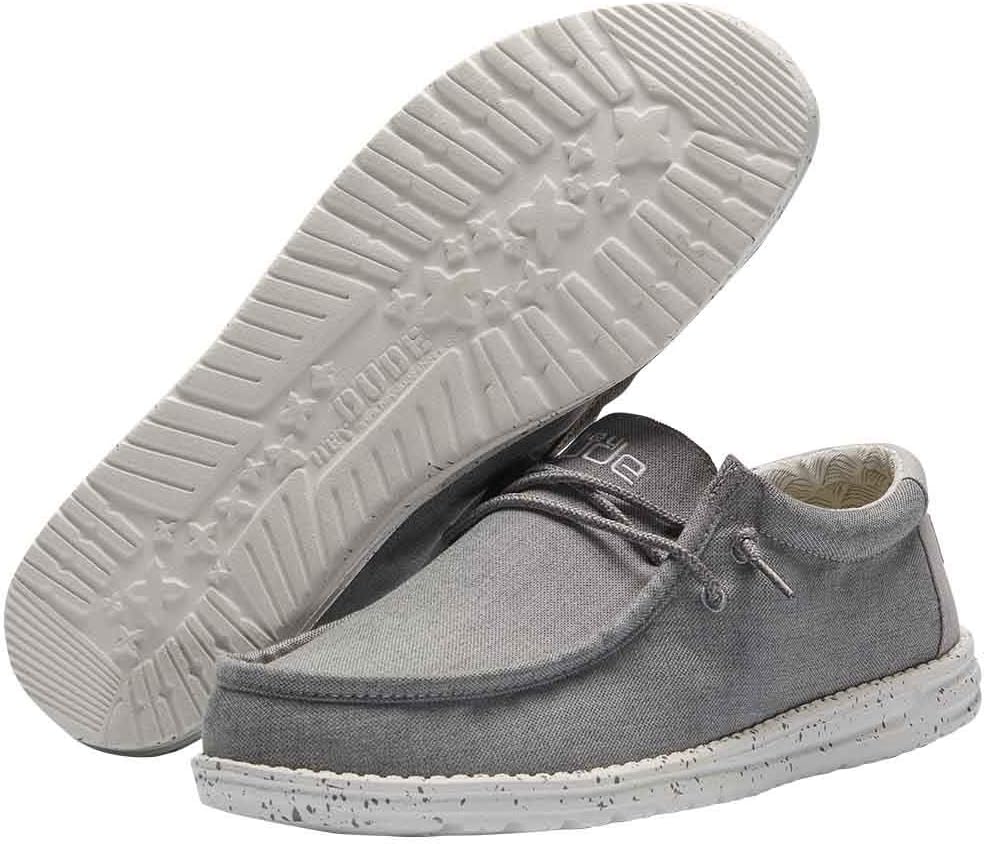 Лоферы Hey Dude Mens Wally Chambray HEYDUDE, серый — фото 3