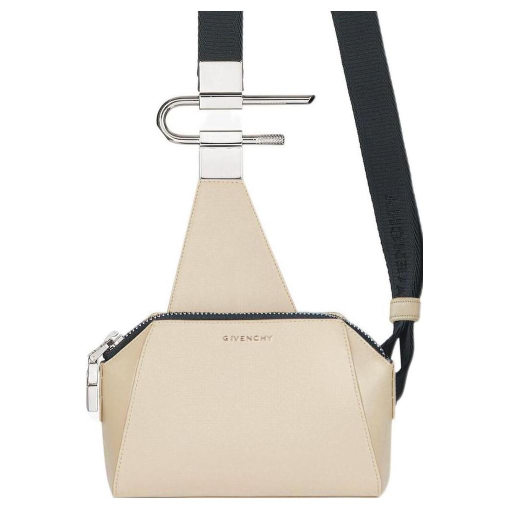 

Givenchy Кожаная наплечная сумка антигона мини кроссбоди мужская светло-коричневая