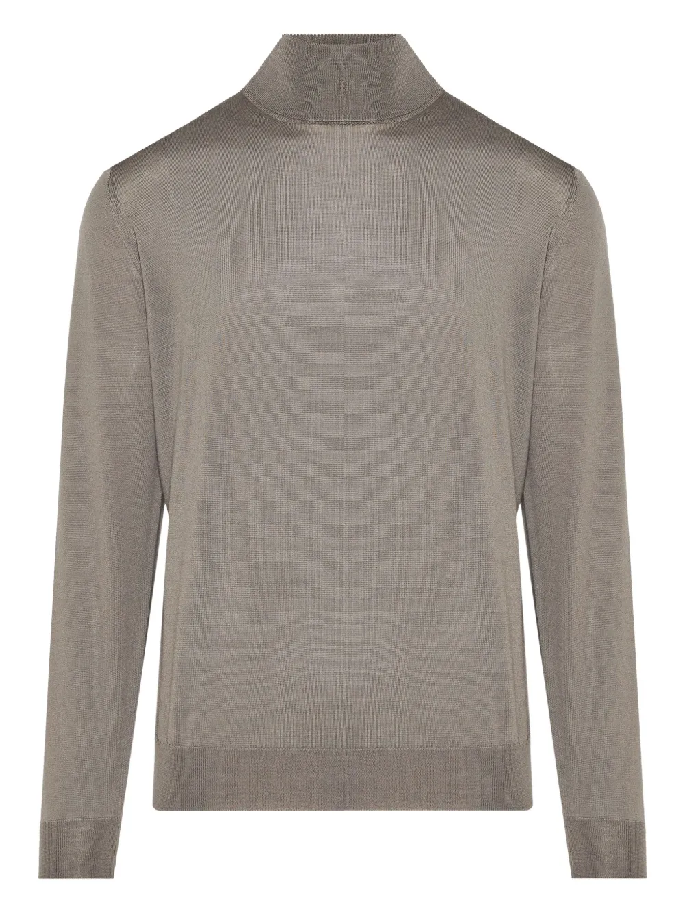 

Свитер из чистой шерсти с воротником-стойкой Lardini, нейтральный