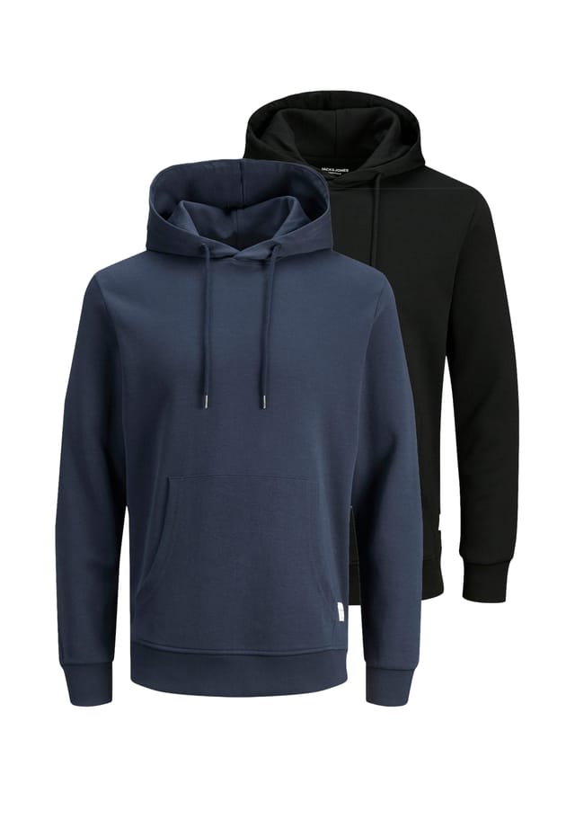 

Свитшот/Толстовка с капюшоном комплект из 2 пар базовый Jack & Jones, мультиколор