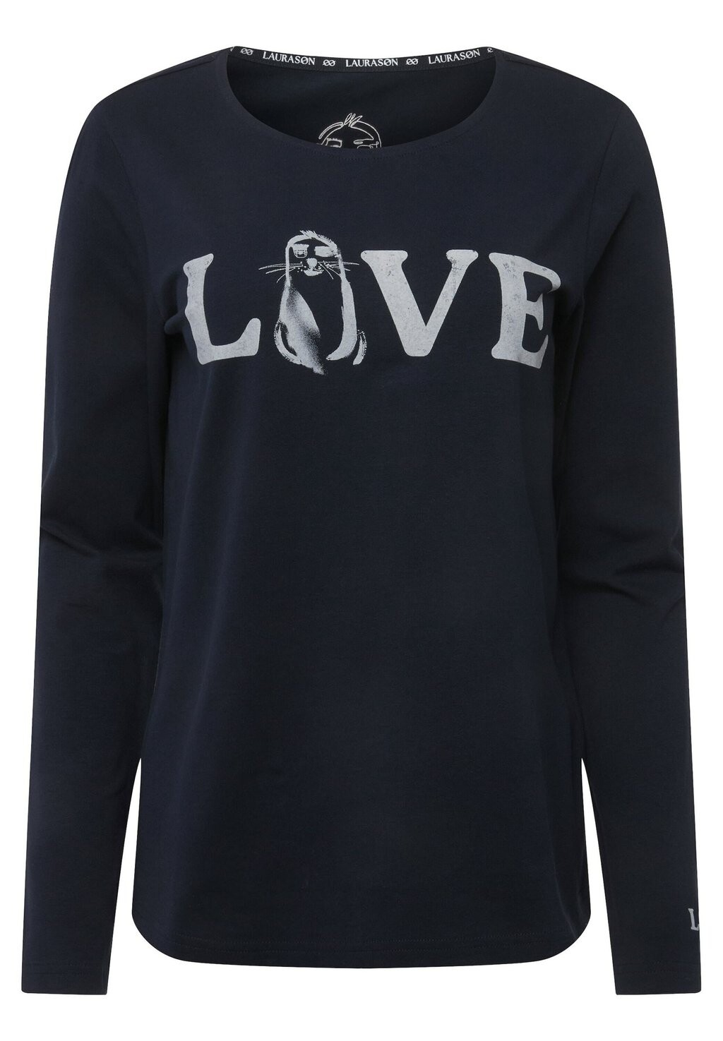 

Топ с длинными рукавами REGULAR FIT LOVE PRINT RUNDHALS LAURASØN, темно-синий