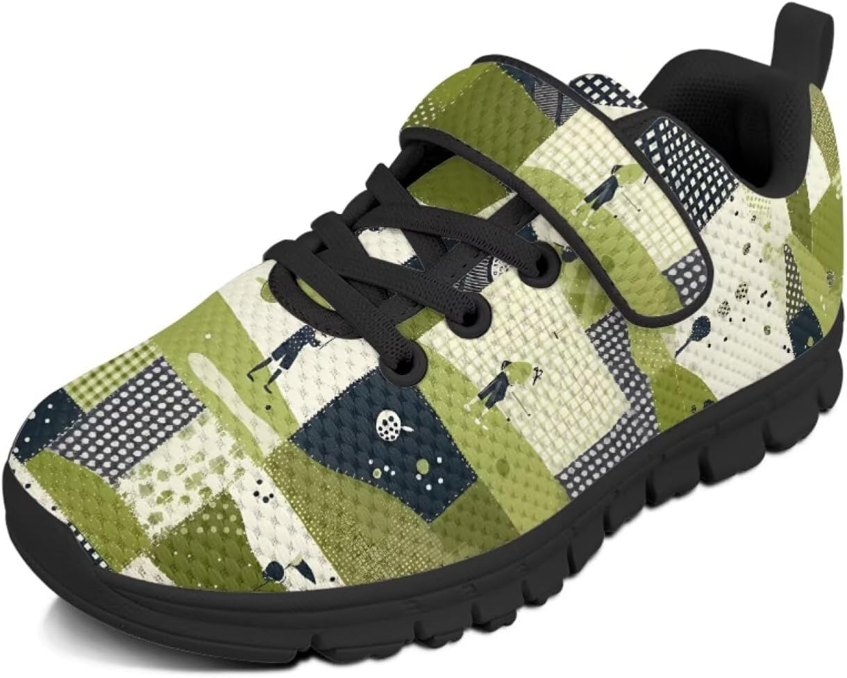 

Детские кроссовки для мальчиков, дышащие спортивные кроссовки для бега и тенниса для детей младшего и старшего возраста, размеры US 11-2.5 Pointodoor, Golf Field