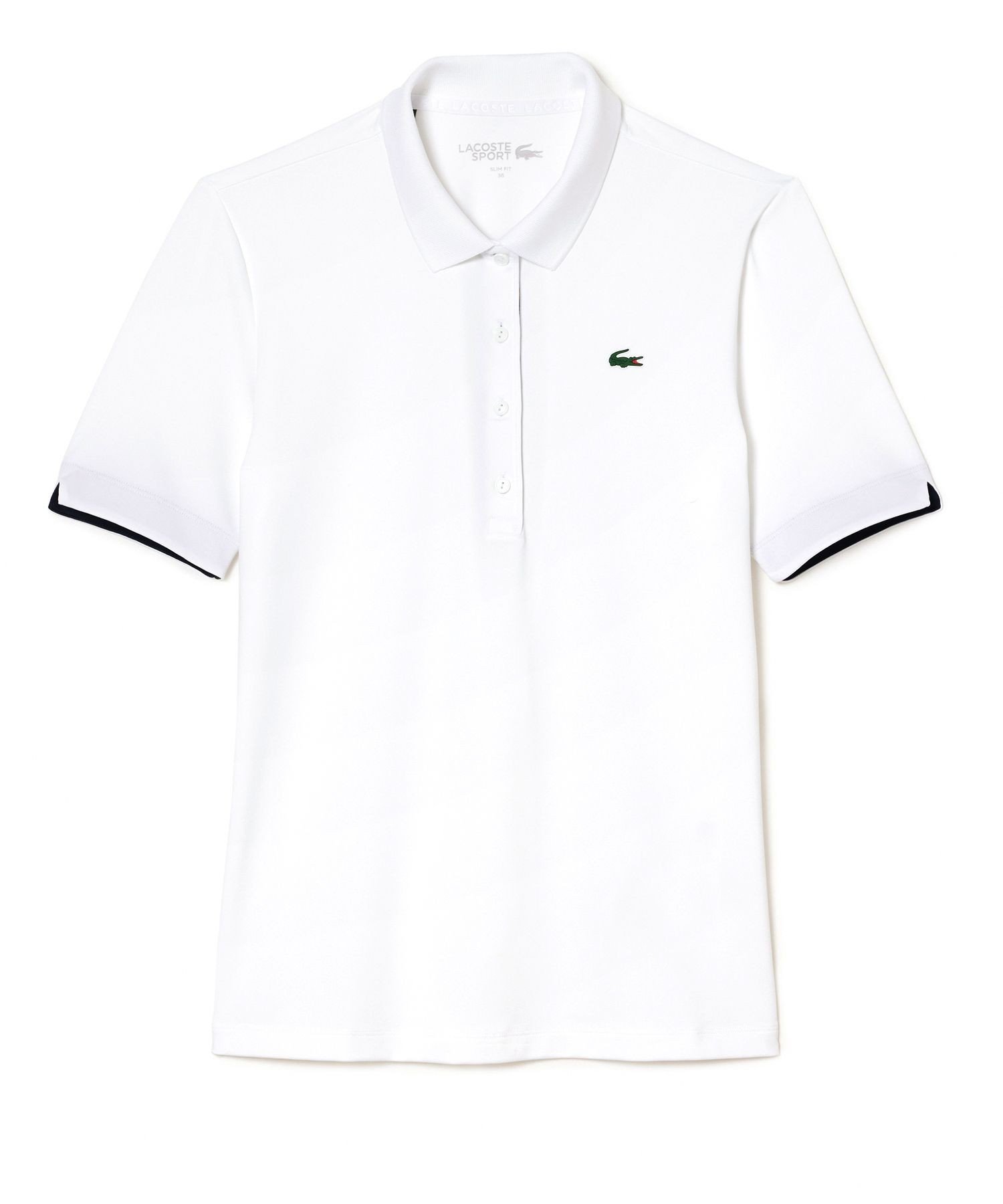 Рубашка-поло LACOSTE Ultra-Dry для гольфа, White x Navy — фото 4