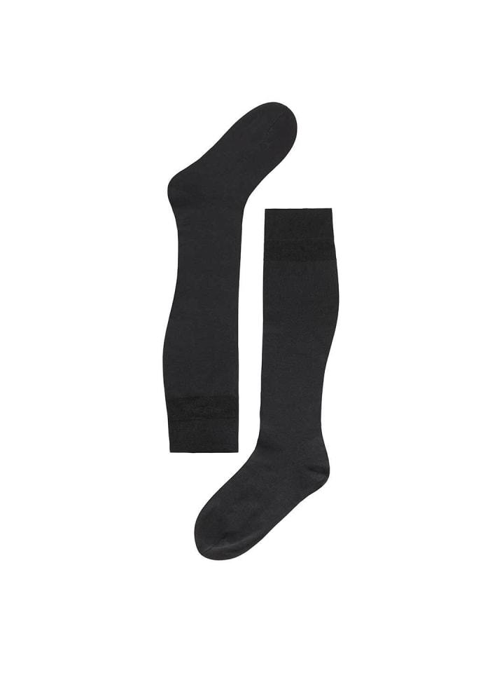 

Hudson Высокие носки Relax Light с эластичным поясом антрацитового цвета