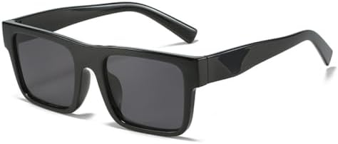 

Популярные модные солнцезащитные очки для женщин: квадратные, красные и зеленые, с защитой от УФ-излучения UV400. Модные солнцезащитные очки для мужчин MTZJH, Black Gray