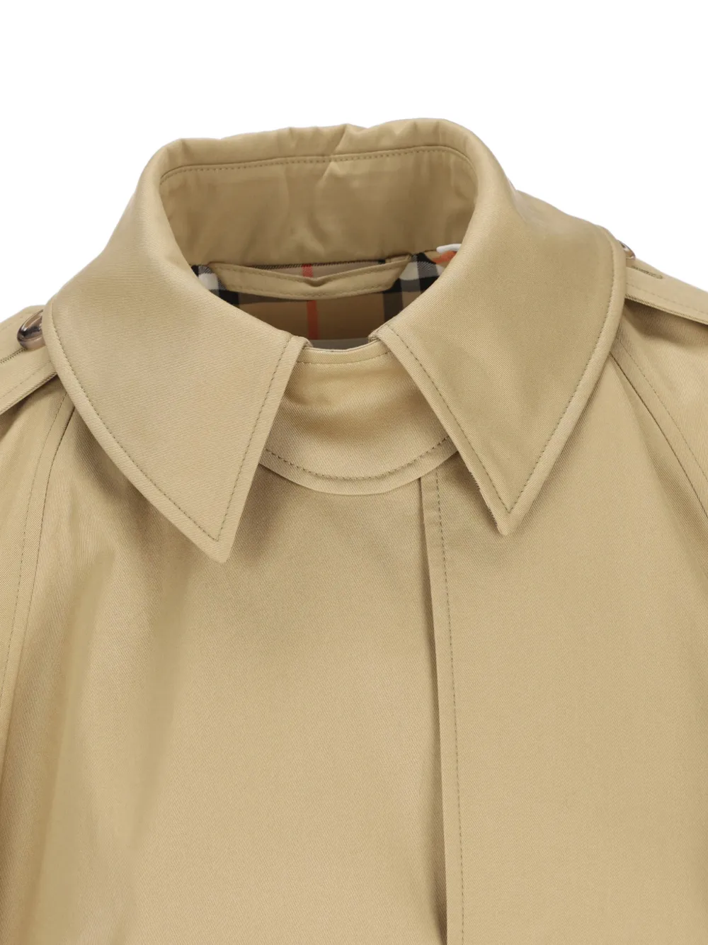 Пальто-накидка Burberry, с поясом, бежевый — фото 4