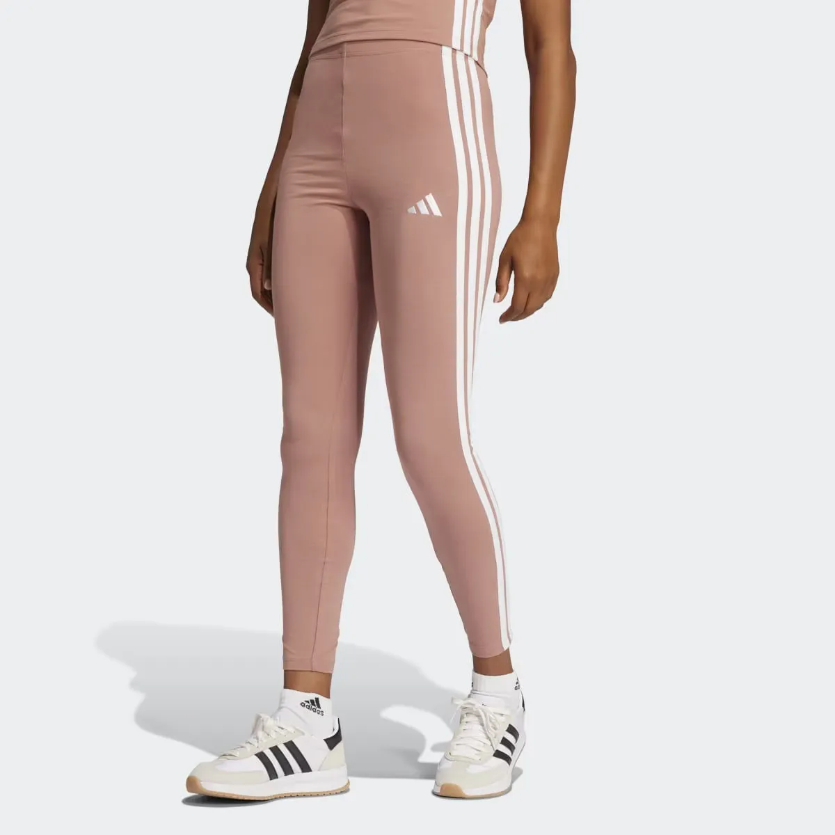

Women's Essentials Хлопок 3 полоски Леггинсы Adidas, цвет Rosa
