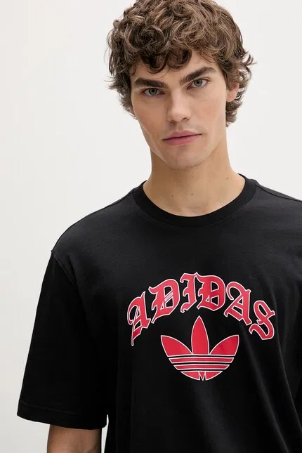 Футболка хлопковая Adidas Originals, черный — фото 4
