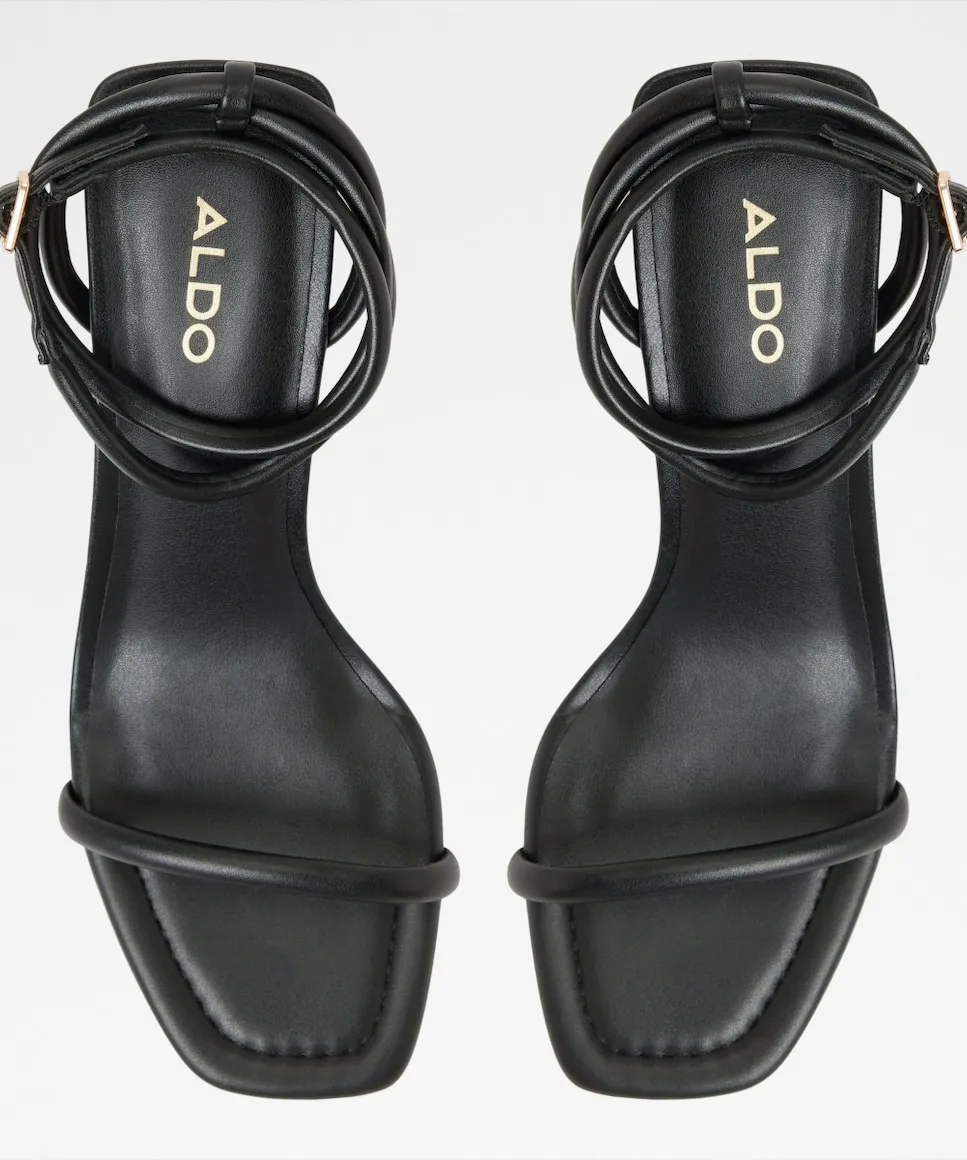 Женские сандалии на каблуке с квадратным носком Aldo, черный — фото 3