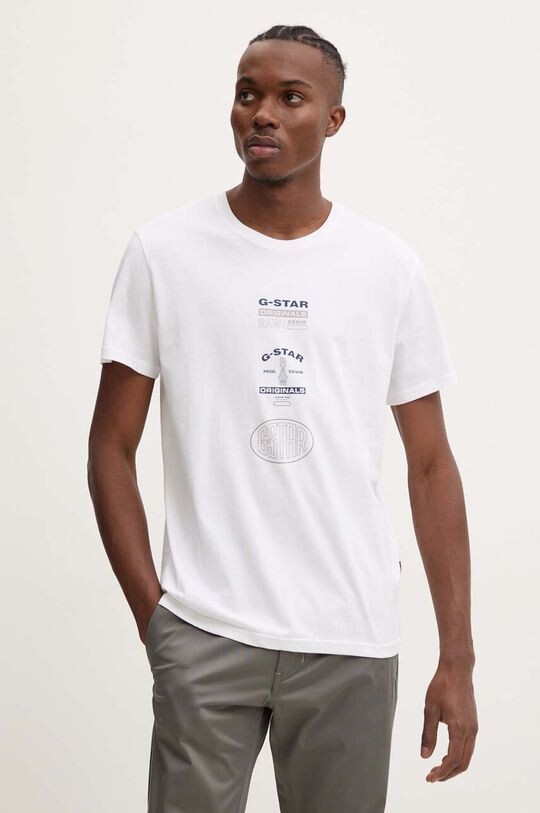 

Хлопковая футболка G-Star Raw, белый