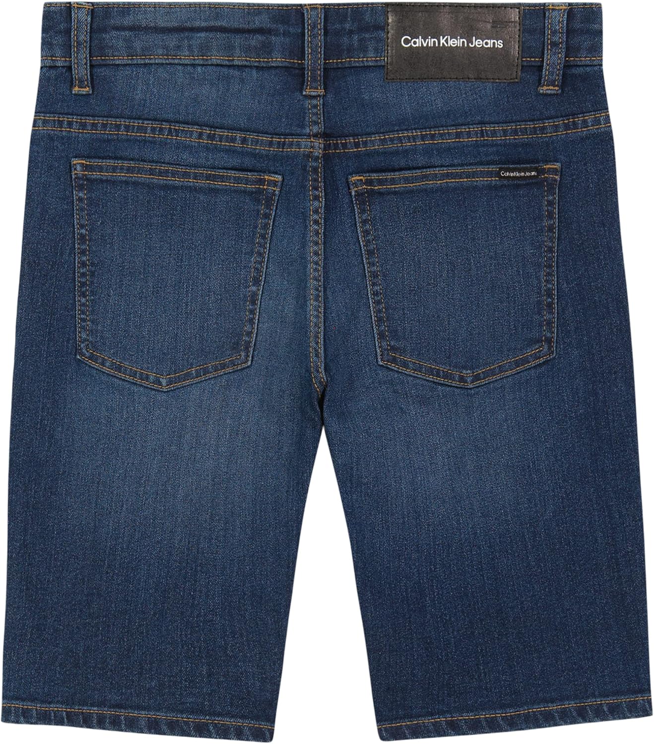 Свободные джинсовые шорты Calvin Klein Boys, модель с пятью карманами, застежка на молнию и пуговицы, Austin Dark Blue Gc09 — фото 2